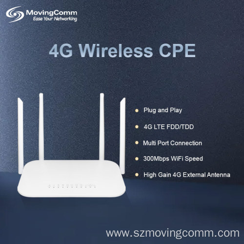 2.4Ghz 802.11n 4G Lte CPE Wireless Wifi Router